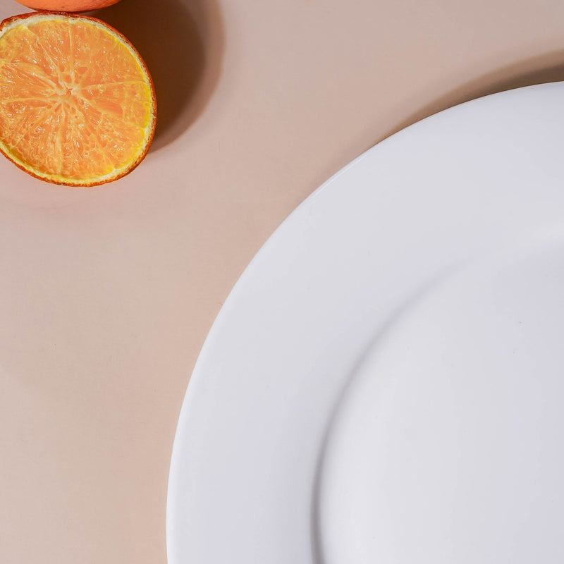 Classic White Dinner Plate 11.5 Inch - Serving plate, snack plate, ceramic dinner plates| Plates for dining table & home decor