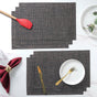 Black-brown PVC Table Mat Set of 6