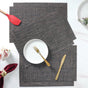 Black-brown PVC Table Mat Set of 6