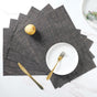 Black-brown PVC Table Mat Set of 6