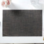 Black-brown PVC Table Mat Set of 6