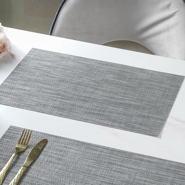 Whitegrey PVC Table Mat Set of 6