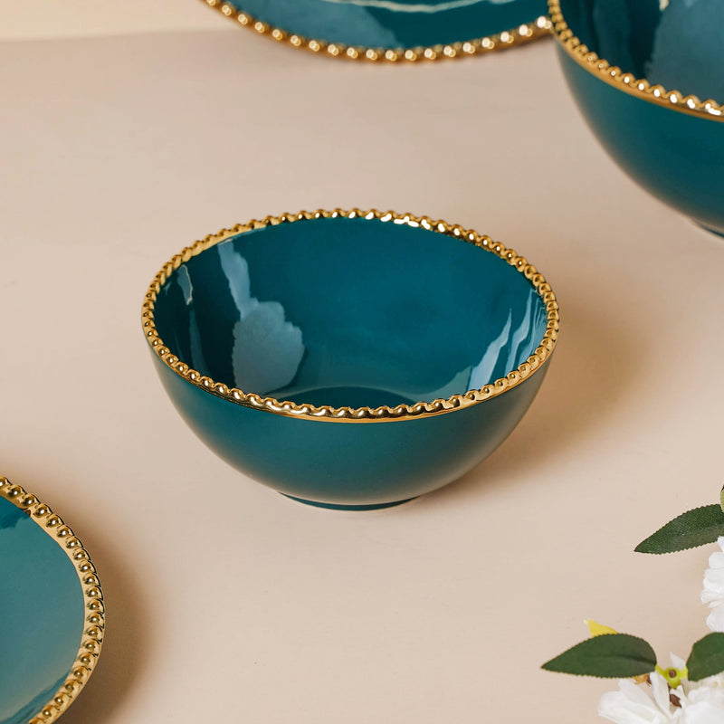 Green Elysian 21 Piece Dinner Set For 6