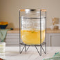 Drink Dispenser with Stand Large - Water dispenser, juice dispenser | Glass dispenser for Dining table & Home decor