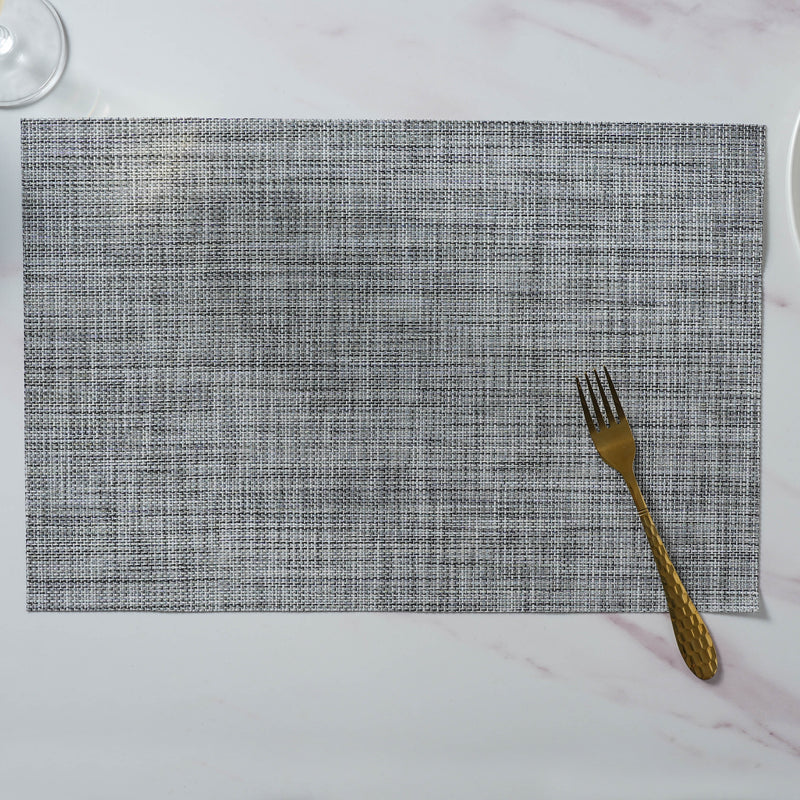 Grey PVC Table Mat Set of 6