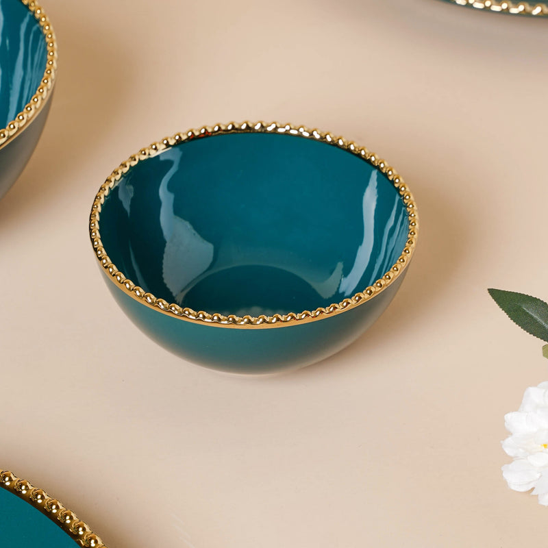 Green Elysian 21 Piece Dinner Set For 6