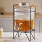 Glass Drink Dispenser With Stand - Water dispenser, juice dispenser | Glass dispenser for Dining table & Home decor