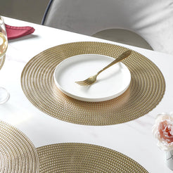 Round Gold Placemat Set of 6