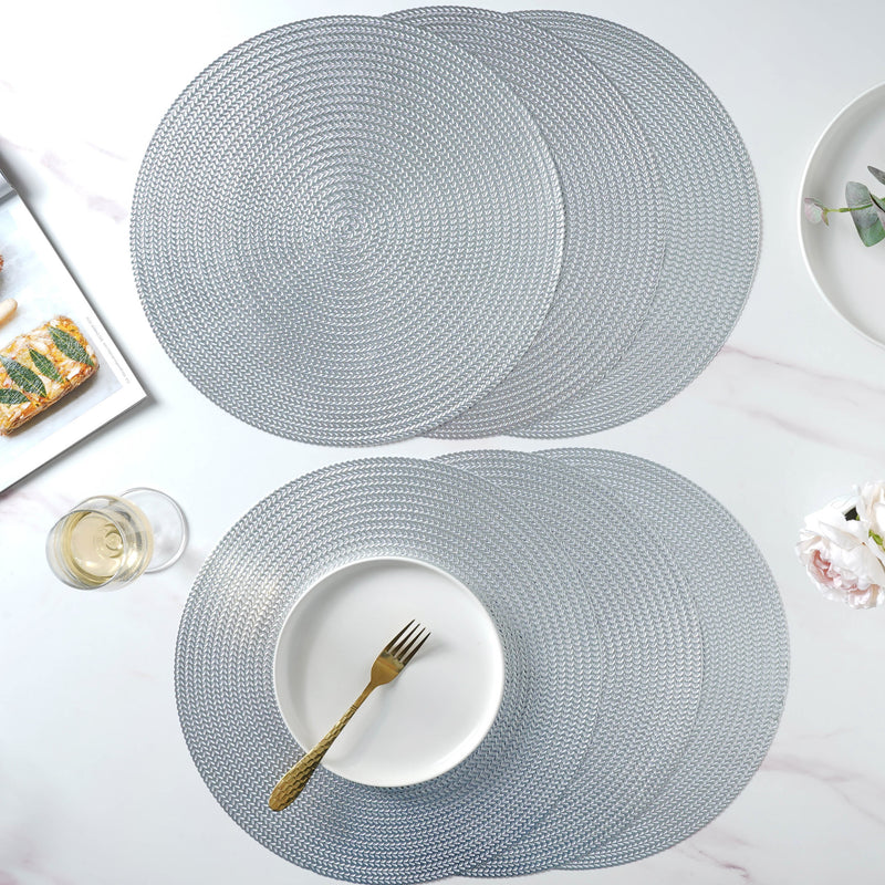 Round Silver Placemat Set of 6