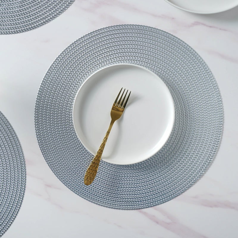 Round Silver Placemat Set of 6