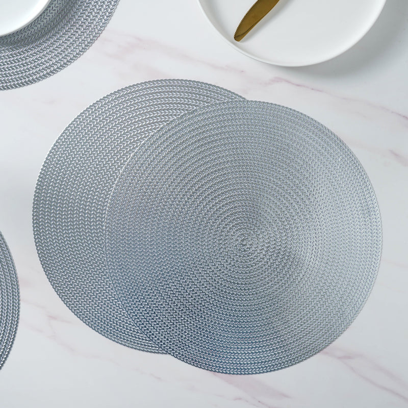 Round Silver Placemat Set of 6