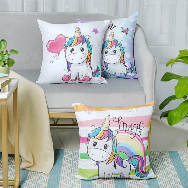 Square Unicorn Pillow Cover Set of 3
