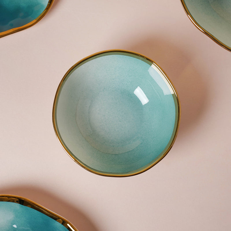 Green Ombre 21 Piece Dinner Set For 6