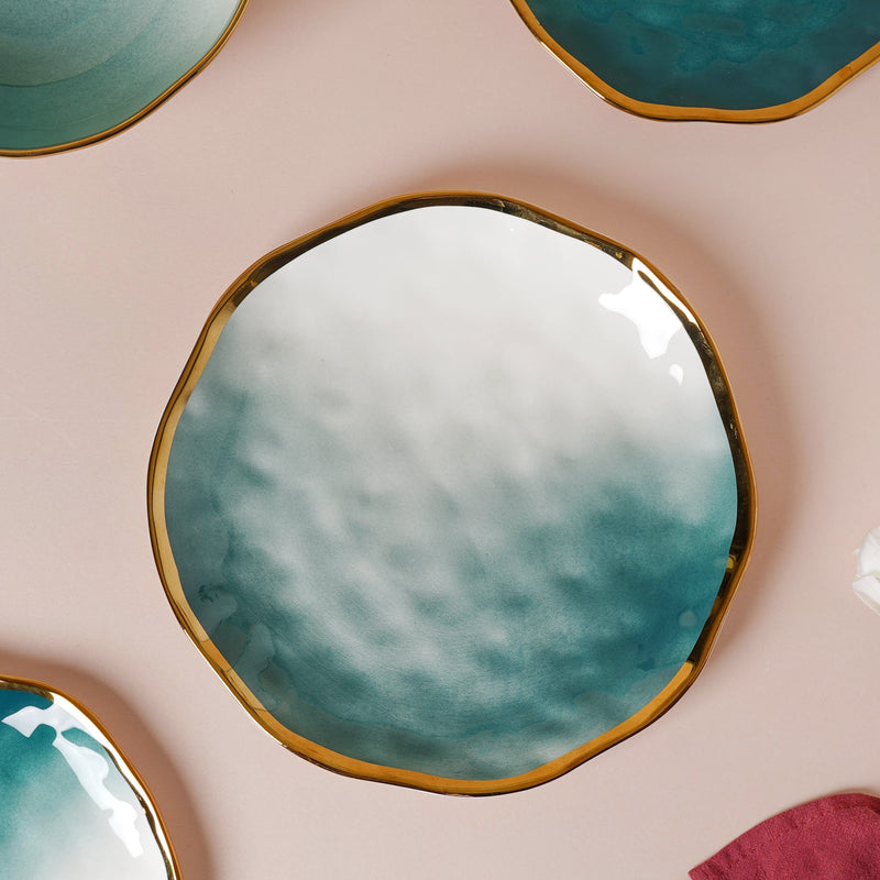 Green Ombre 21 Piece Dinner Set For 6