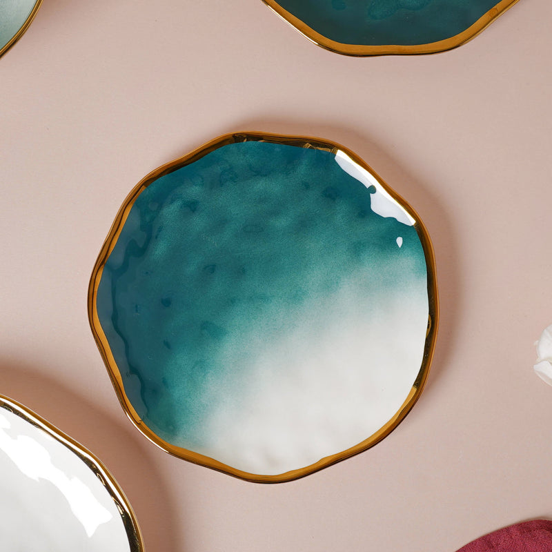 Green Ombre 21 Piece Dinner Set For 6