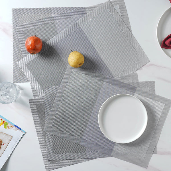 Grey Table Mat Set of 6 Online - Premium Table Mat | Nestasia