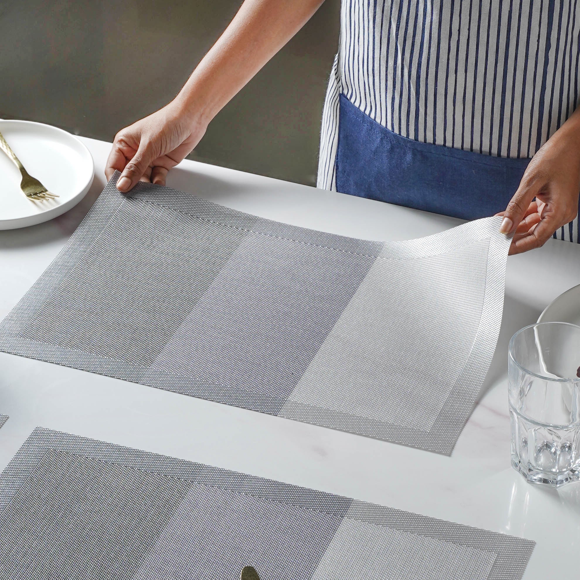 Grey Table Mat Set of 6