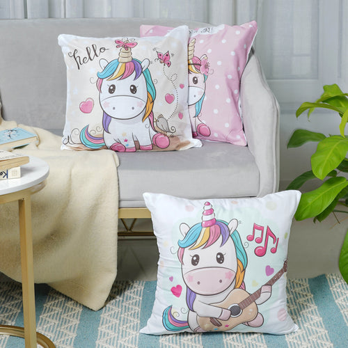 Unicorn Throw Pillow Cover Set of 3