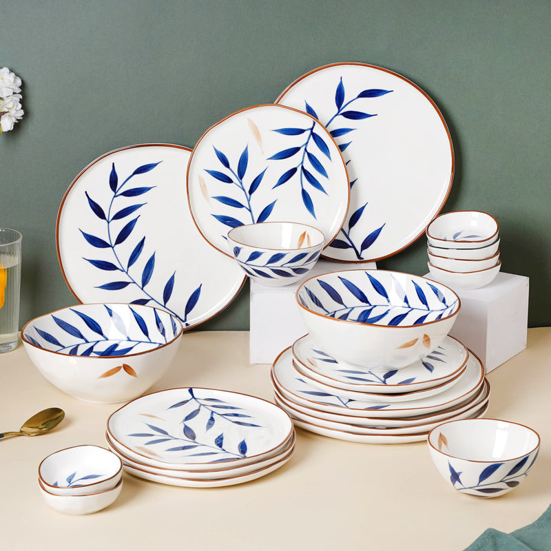 Palm Leaf 27 Piece Dinner Set For 6