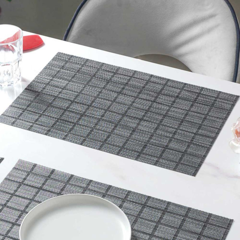 Black PVC Placemat Set of 6