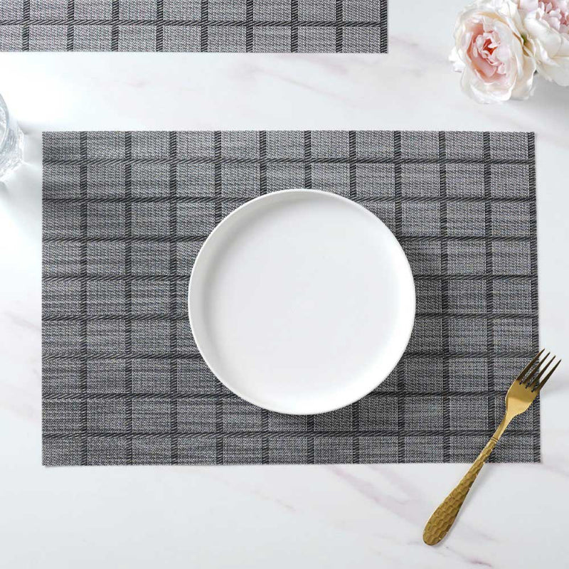 Black PVC Placemat Set of 6