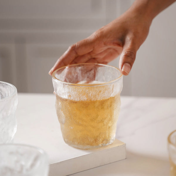 Contemporary Water Glass Set of 4 Small