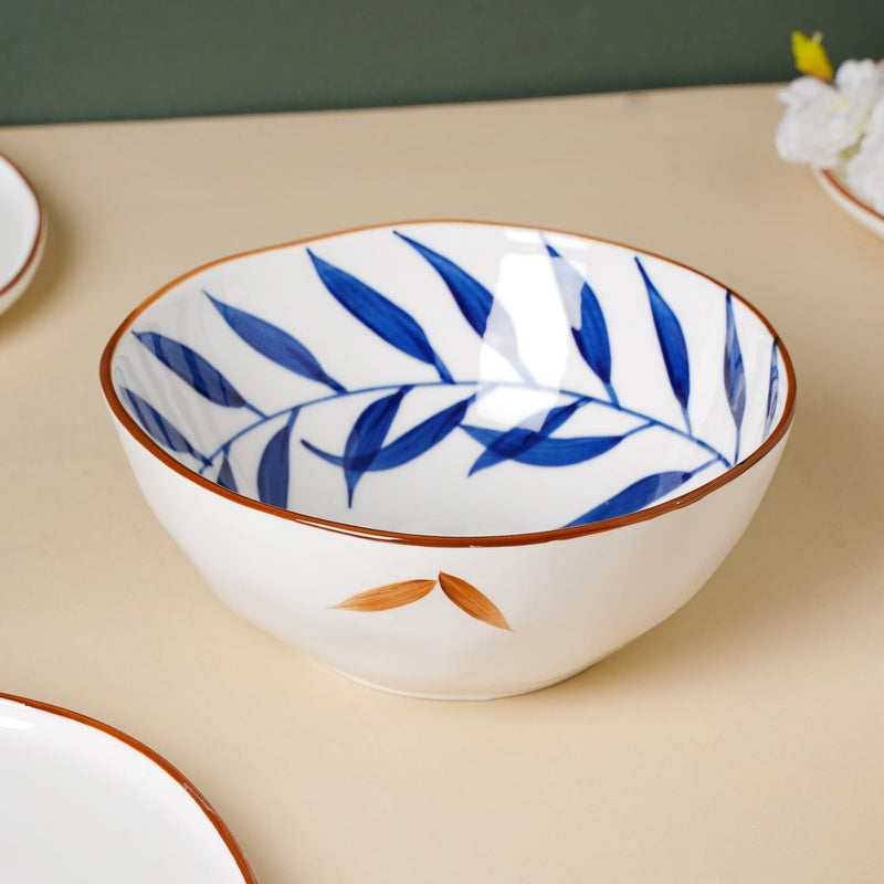 Palm Leaf Bowls - Bowl, ceramic bowl, serving bowls, noodle bowl, salad bowls, bowl for snacks, large serving bowl | Bowls for dining table & home decor