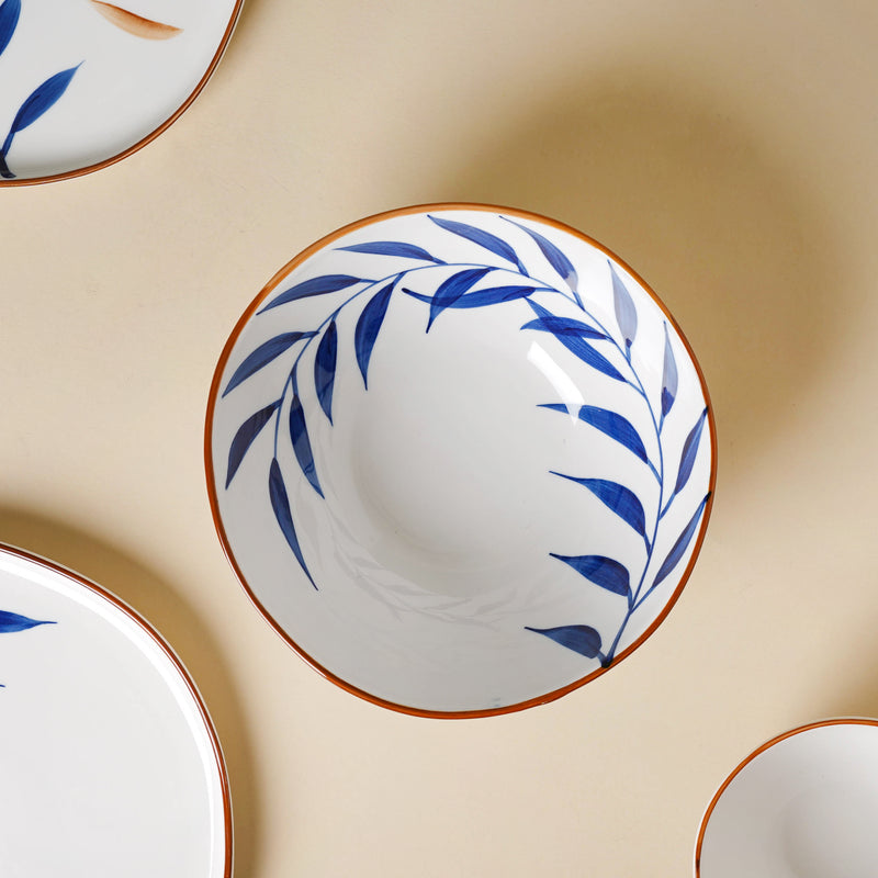 Palm Leaf Bowls - Bowl, ceramic bowl, serving bowls, noodle bowl, salad bowls, bowl for snacks, large serving bowl | Bowls for dining table & home decor
