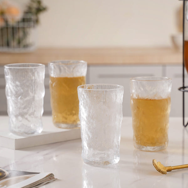 Contemporary Water Glass Set of 4