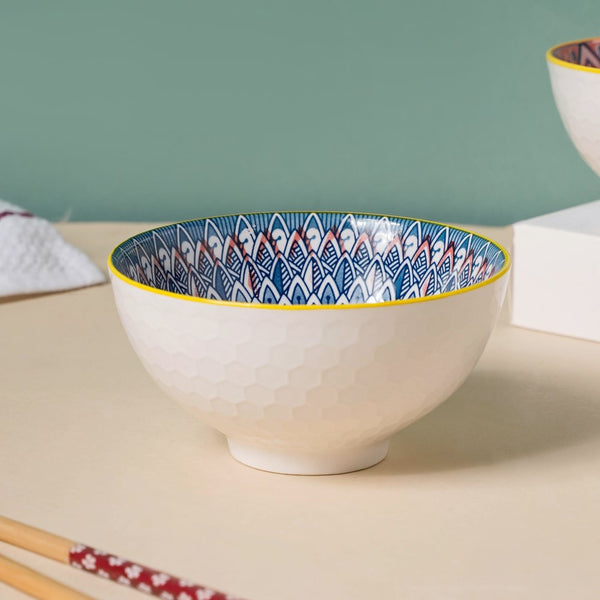 Bohemian Ramen Bowl Set of 2 - Bowl, soup bowl, ceramic bowl, snack bowls, curry bowl, popcorn bowls | Bowls for dining table & home decor