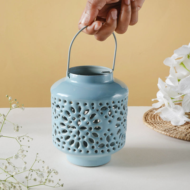 Metal Lantern-Blue
