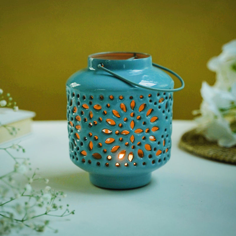 Metal Lantern-Blue