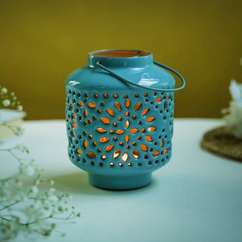 Metal Lantern-Blue