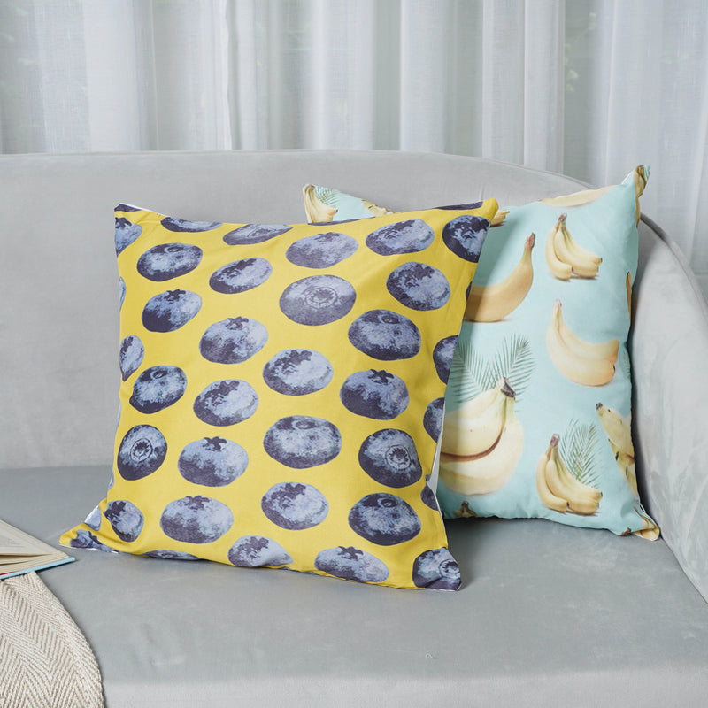 Cushion Cover Set of 5 with Fruit Prints
