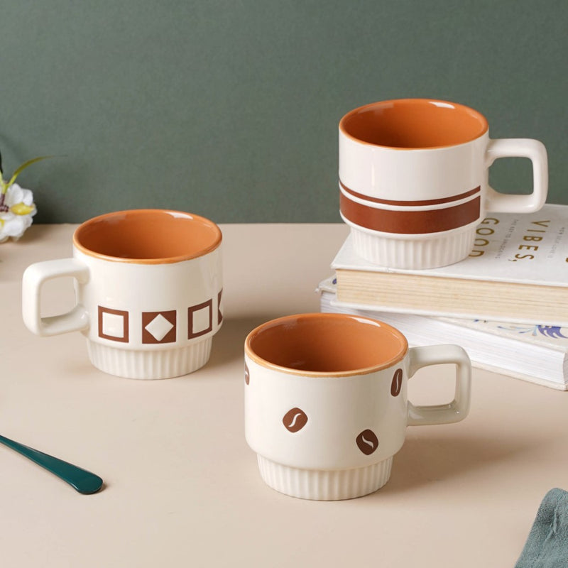 Minimalist Ceramic Coffee Mug- Mug for coffee, tea mug, cappuccino mug | Cups and Mugs for Coffee Table & Home Decor