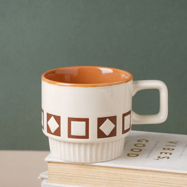 Minimalist Ceramic Coffee Mug- Mug for coffee, tea mug, cappuccino mug | Cups and Mugs for Coffee Table & Home Decor