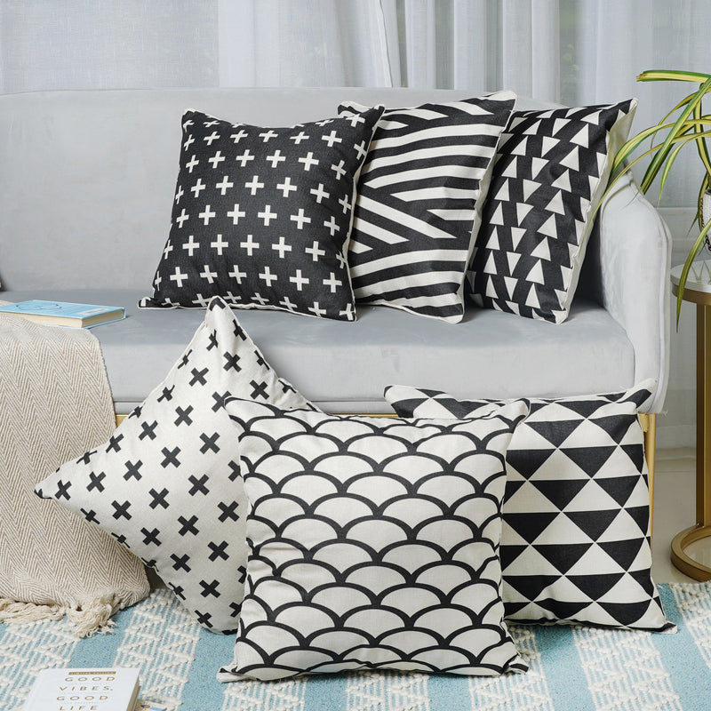Monochrome Cushion Cover Set of 2