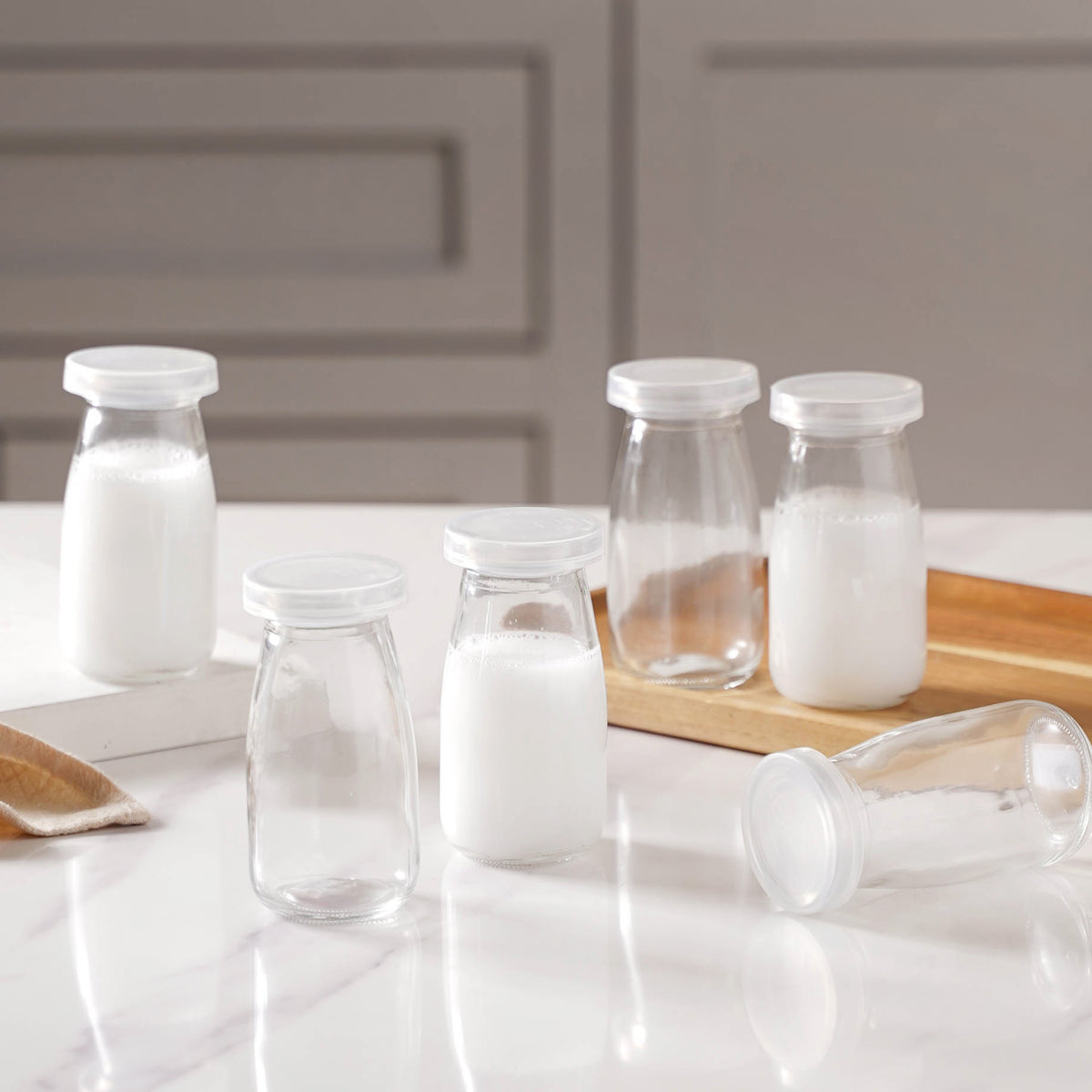 Small Glass Storage Container Set of 6