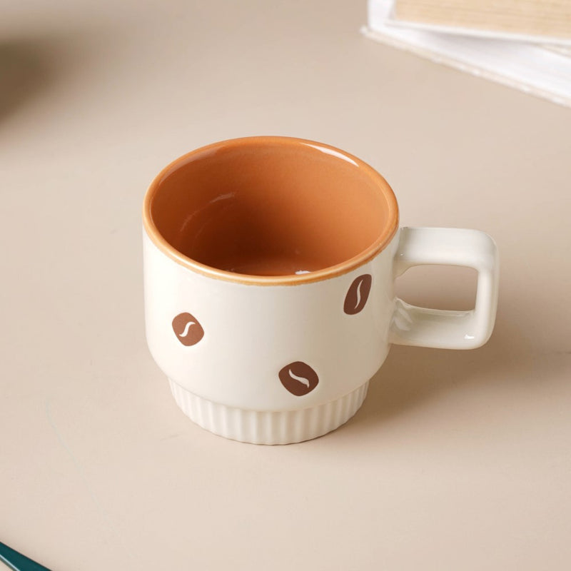 Minimalist Ceramic Coffee Mug- Mug for coffee, tea mug, cappuccino mug | Cups and Mugs for Coffee Table & Home Decor