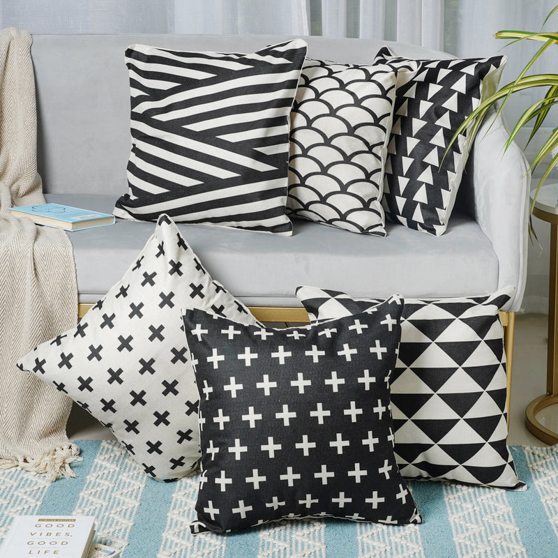 Monochrome Cushion Cover Set of 2