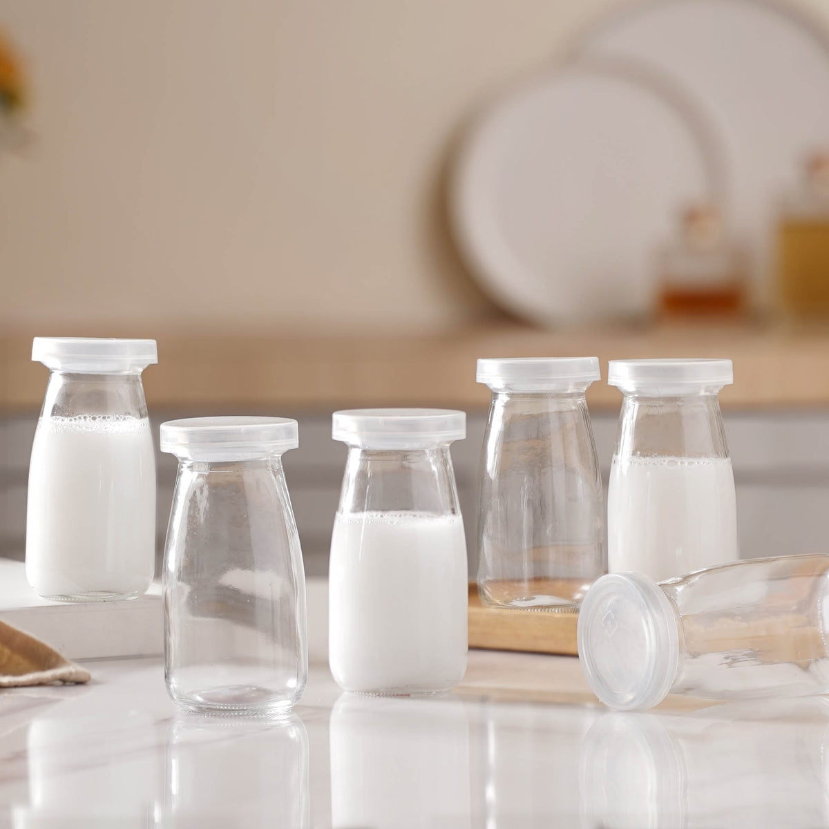 Small Glass Storage Container Set of 6