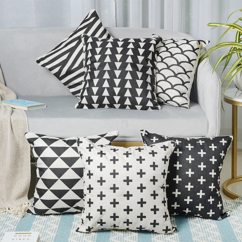 Monochrome Cushion Cover Set of 2