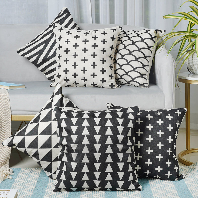 Monochrome Cushion Cover Set of 2