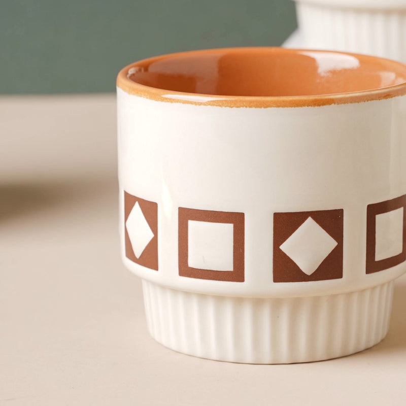 Minimalist Ceramic Coffee Mug- Mug for coffee, tea mug, cappuccino mug | Cups and Mugs for Coffee Table & Home Decor