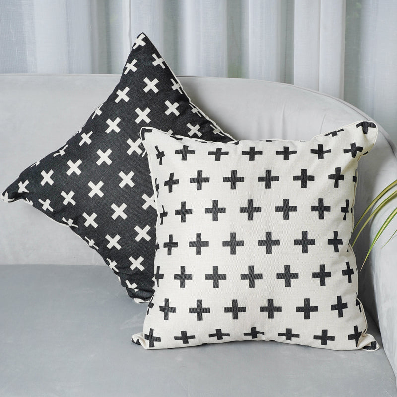 Monochrome Cushion Cover Set of 2