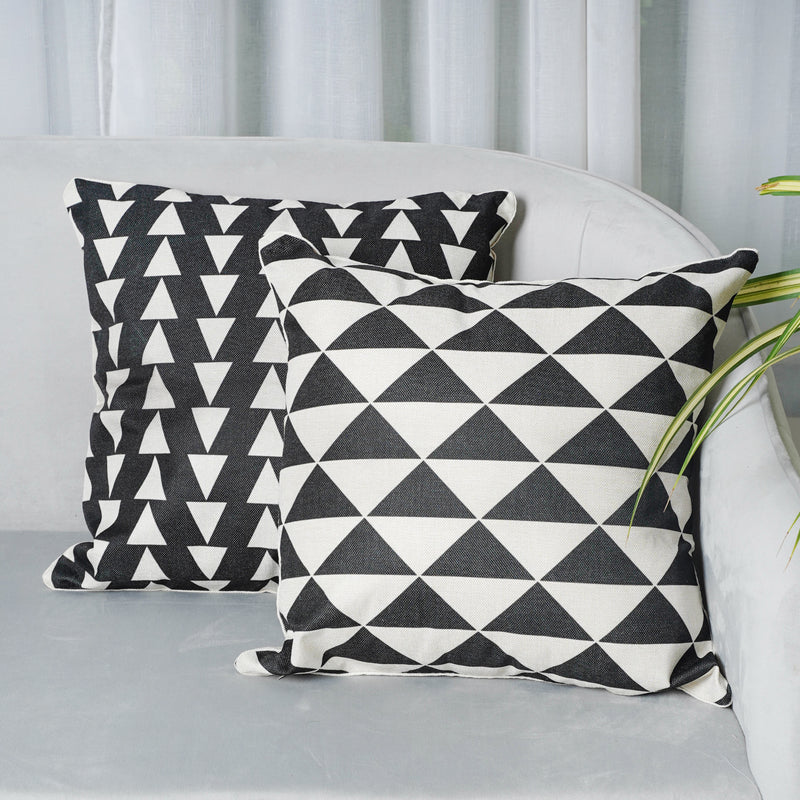 Monochrome Cushion Cover Set of 2