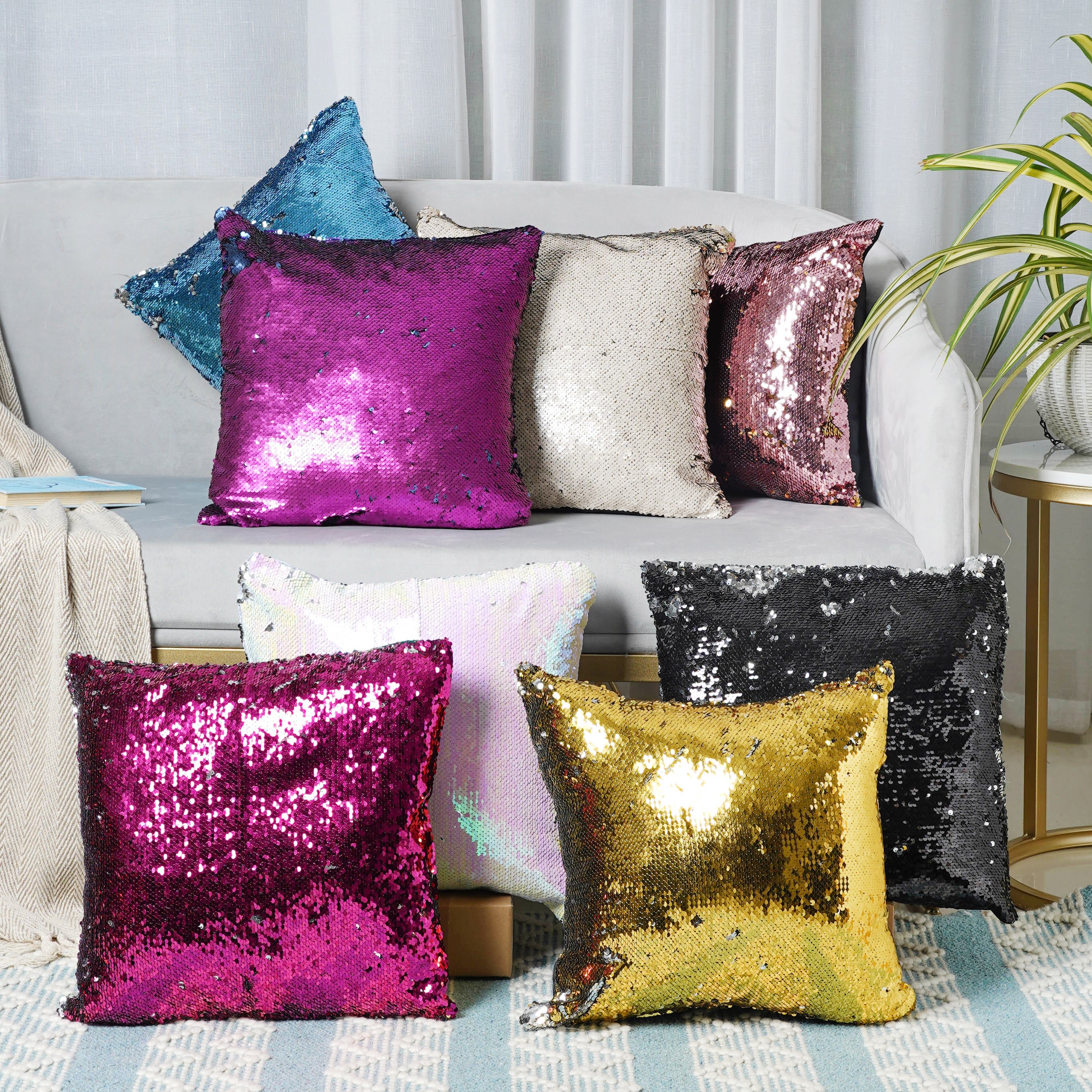 Pink sparkly outlet cushions