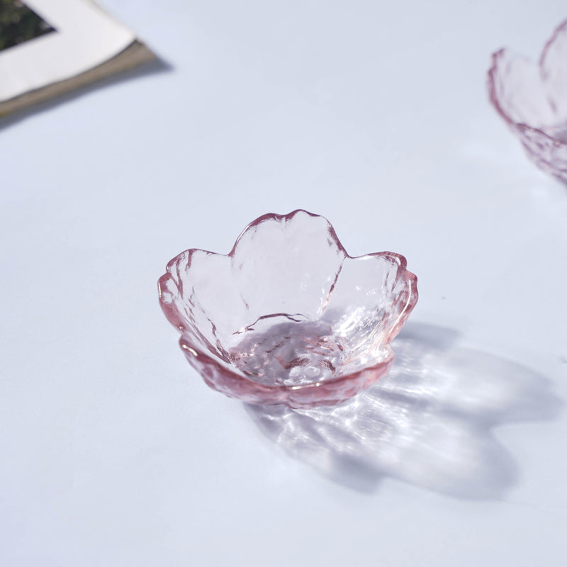 Sakura Styled Glass Dip Bowl Set of 2 - Bowl, ceramic bowl, dip bowls, chutney bowl, dip bowls ceramic | Bowls for dining table & home decor 