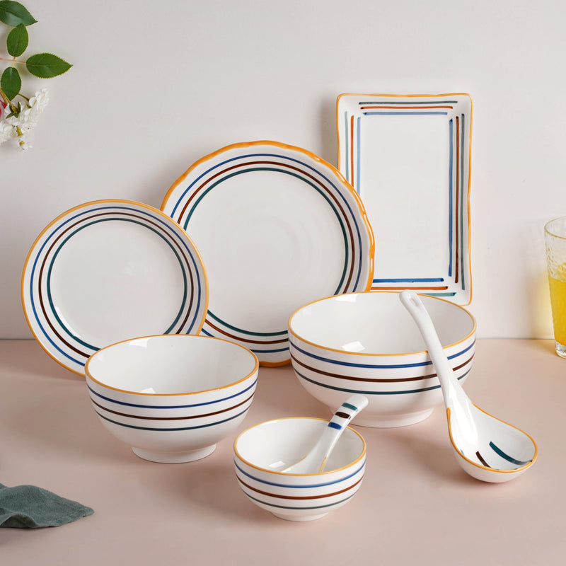 Feliz Lines 29 Piece Pasta Set For 6