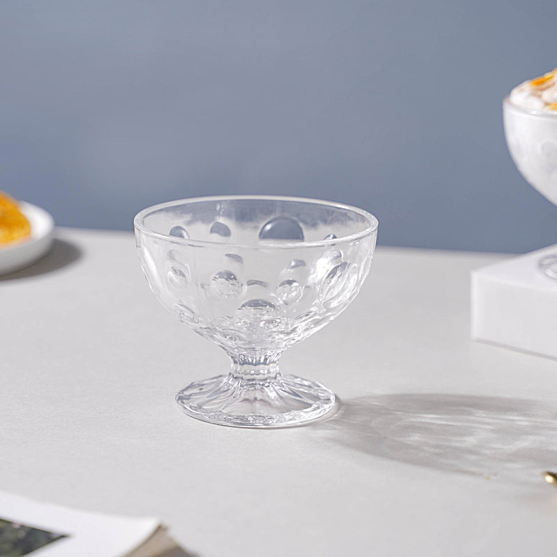 Dotty Glass Ice Cream Bowl Set of 2